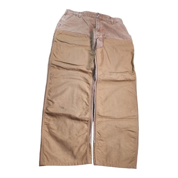 Carhartt cordura dungaree carpenter pants B192 size 40 x‎ 32 Brown EUC Men's - Picture 1 of 15